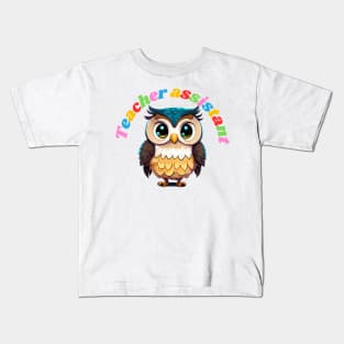 Teacher assistant, cartoon owl Kids T-Shirt